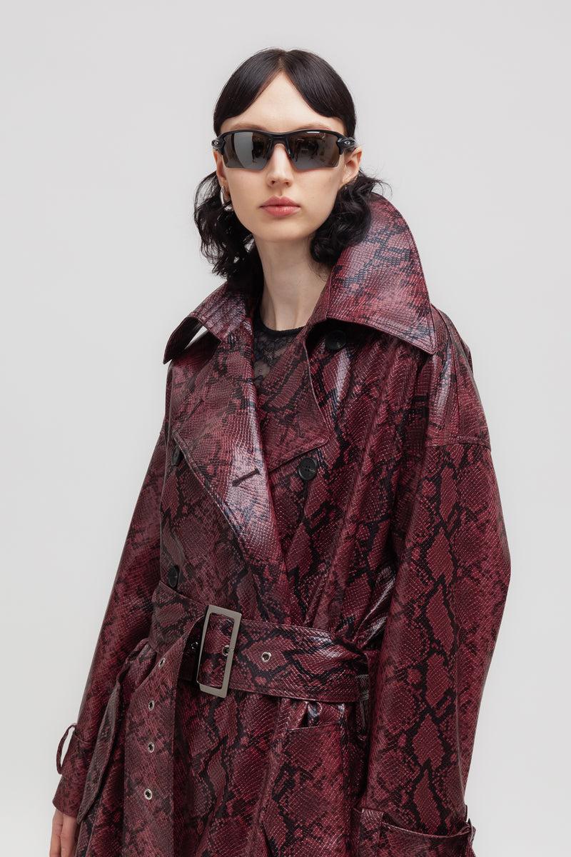 Weili zheng Maxi trench pitonato Offerte