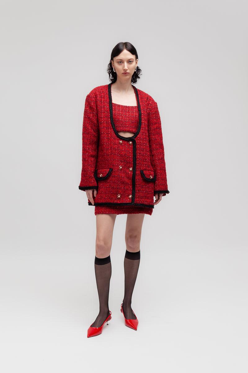 Weili zheng Giacca lavorata in tweed bouclè Negozio