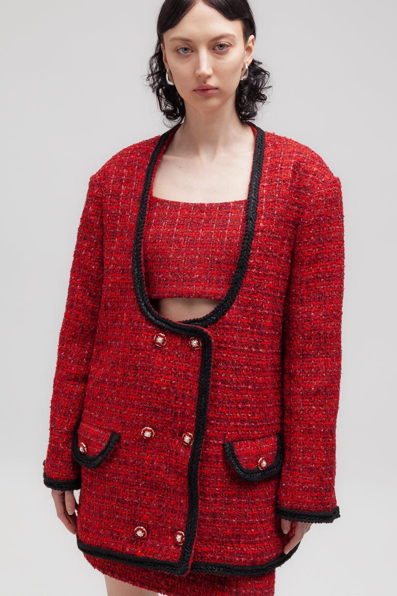 Weili zheng Giacca lavorata in tweed bouclè Negozio