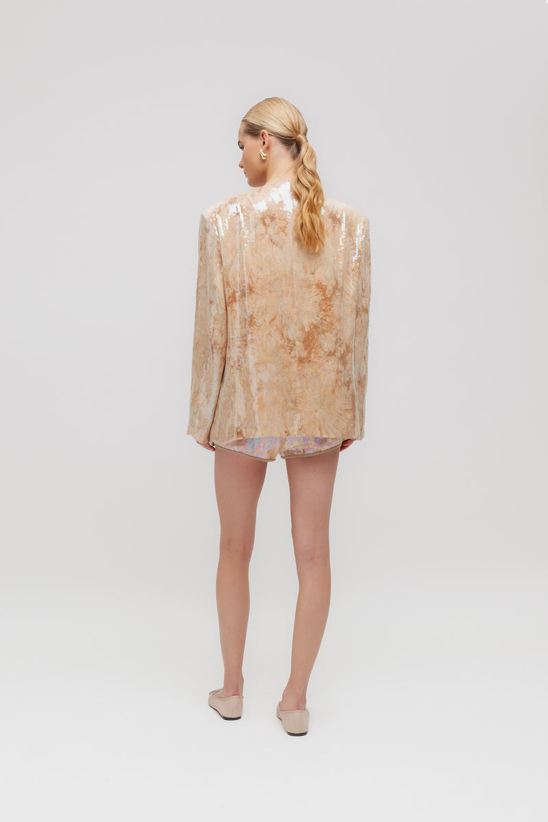 Weili zheng Blazer monopetto in paillettes Moda
