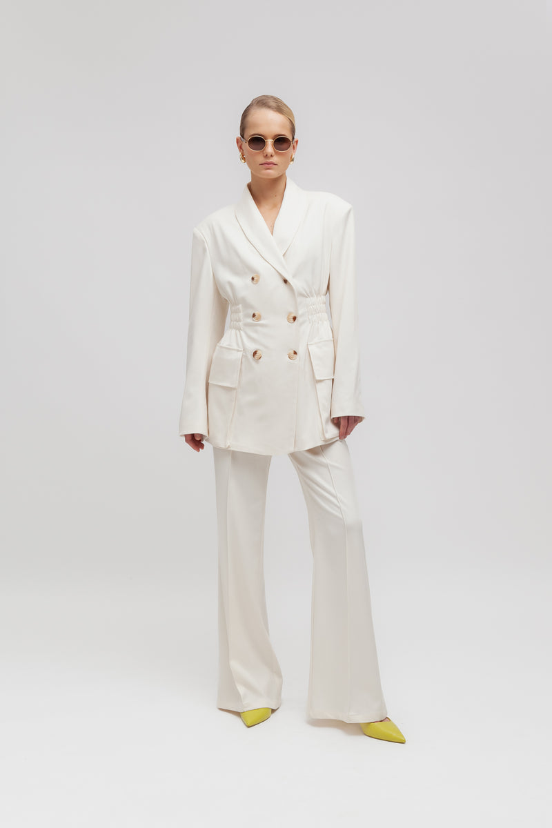 Weili zheng Blazer moda con vita arricciata Italy