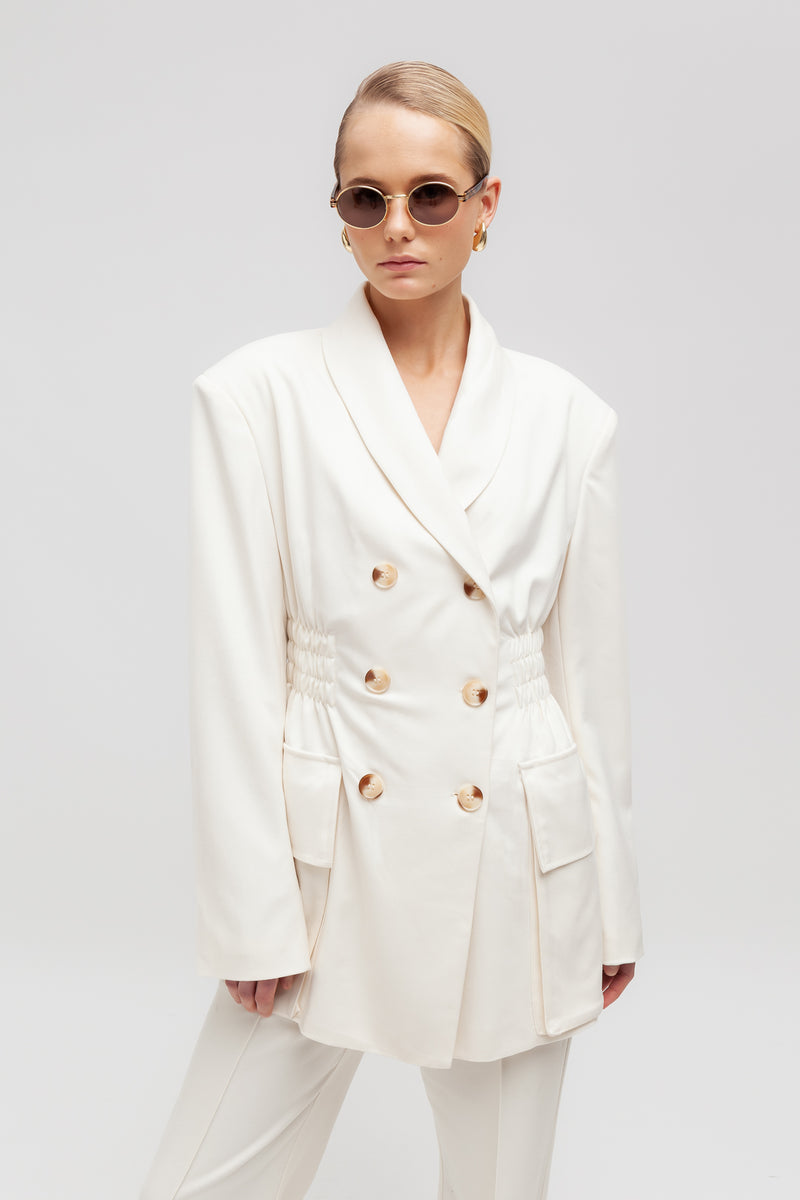 Weili zheng Blazer moda con vita arricciata Italy