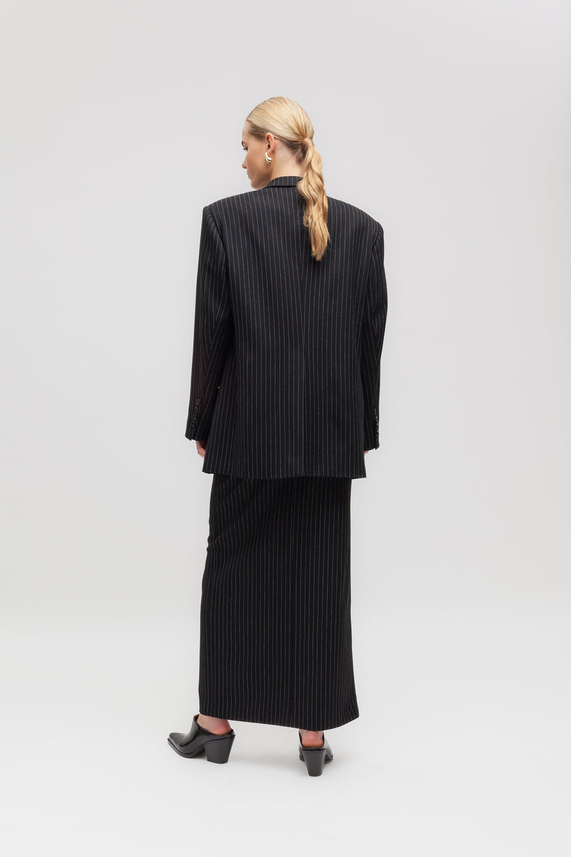 Weili zheng Blazer gessato con spalle imbottite Italia