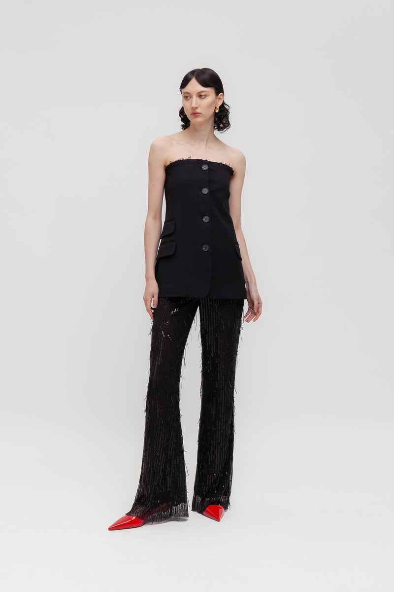 Weili zheng Top bustier in gabardina Qualità Garantita