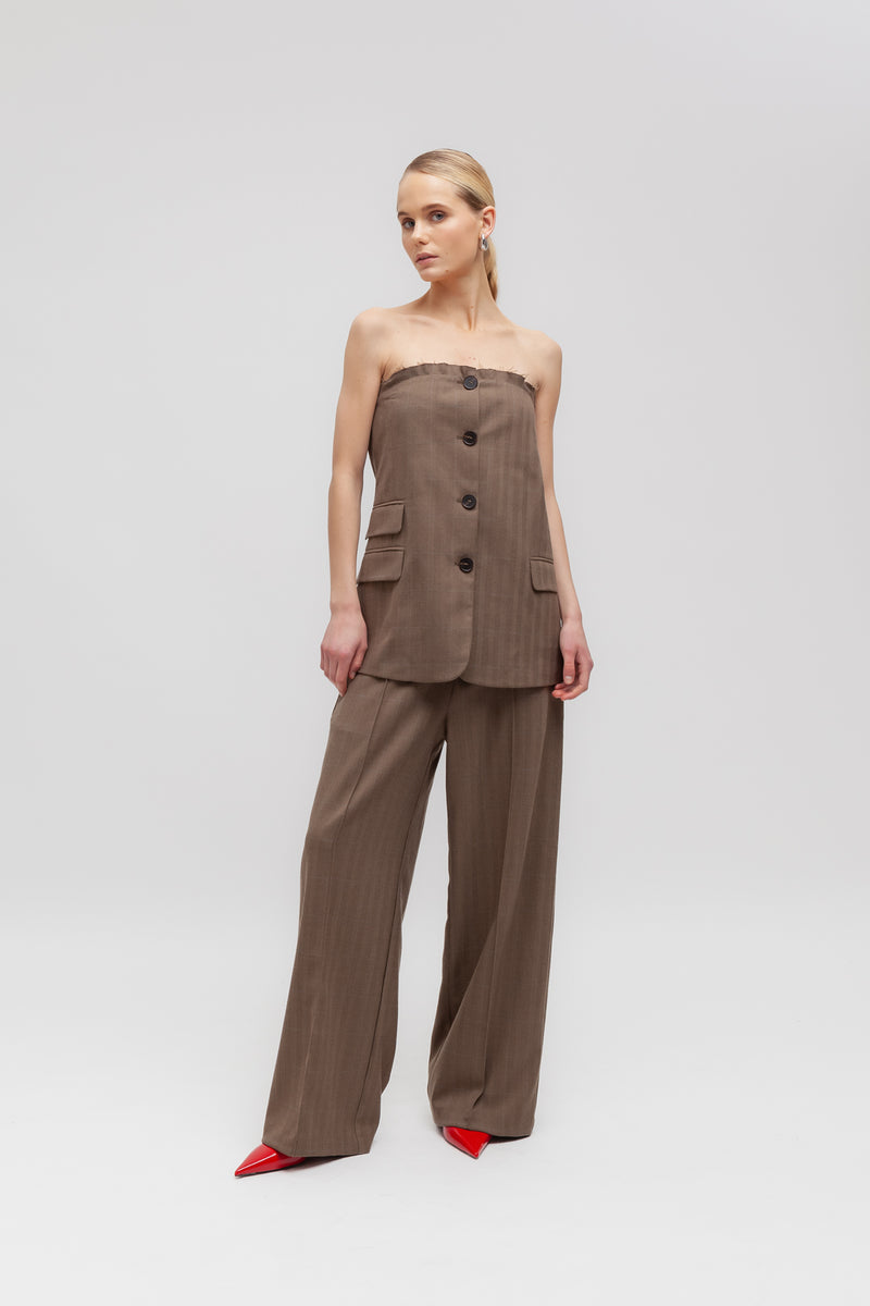 Weili zheng Top bustier spigato Negozi Online