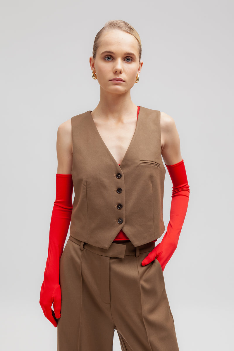 Weili zheng Gilet classico in gabardina Promozione Limitata