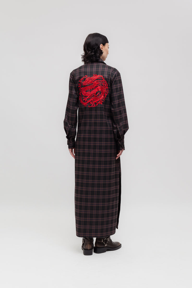 Weili zheng Abito camicia lungo con ricamo Offerte