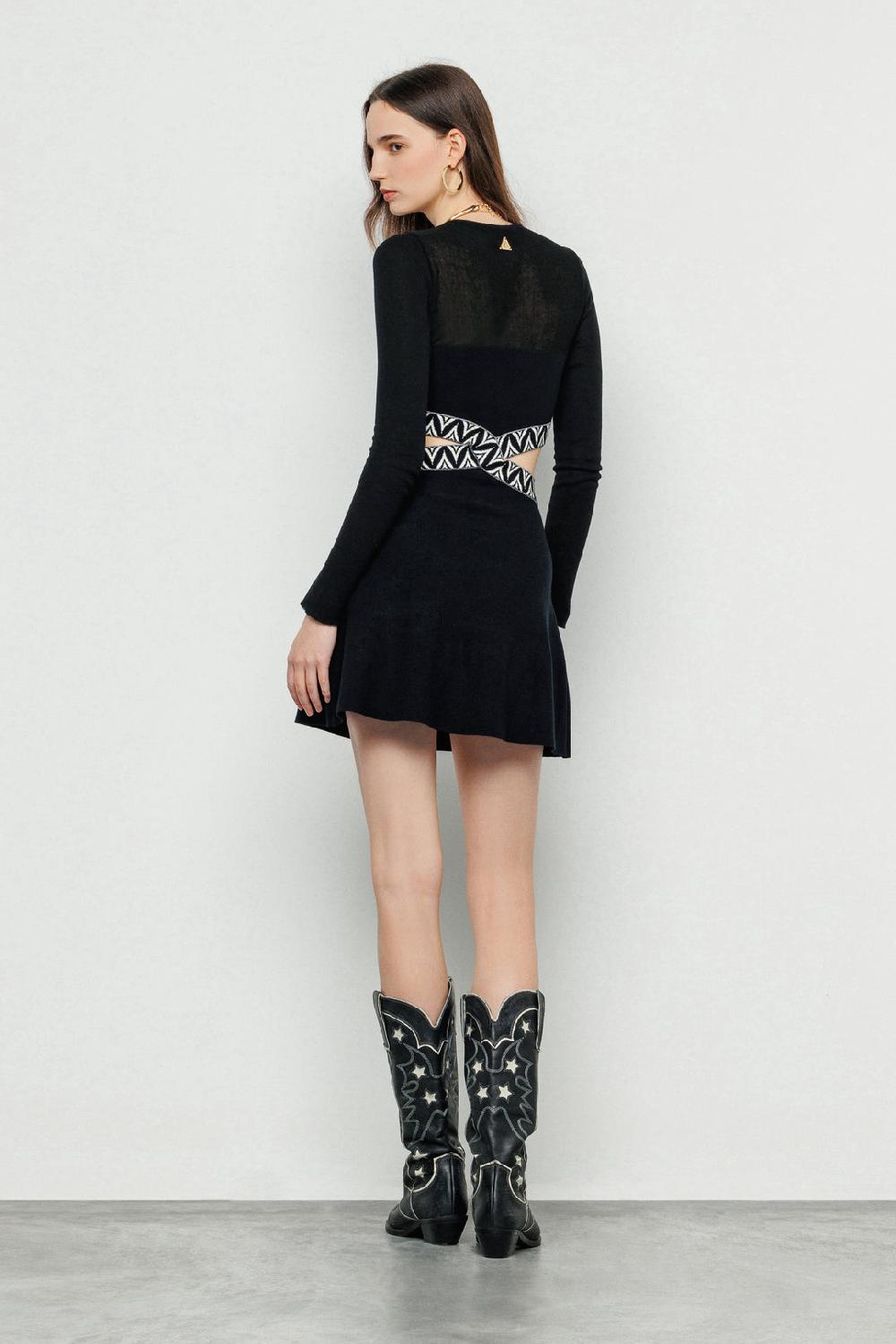 Akep ABITO CORTO AKEP A RUOTA CON CUT OUT IN JACQUARD Shopping Online