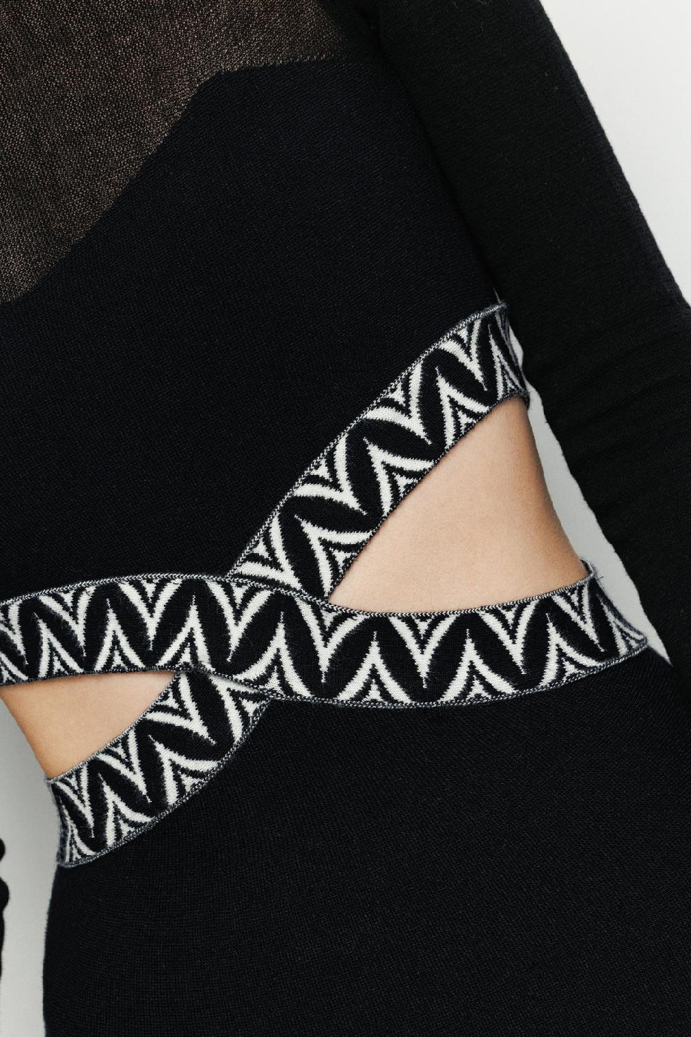 Akep ABITO CORTO AKEP A RUOTA CON CUT OUT IN JACQUARD Shopping Online
