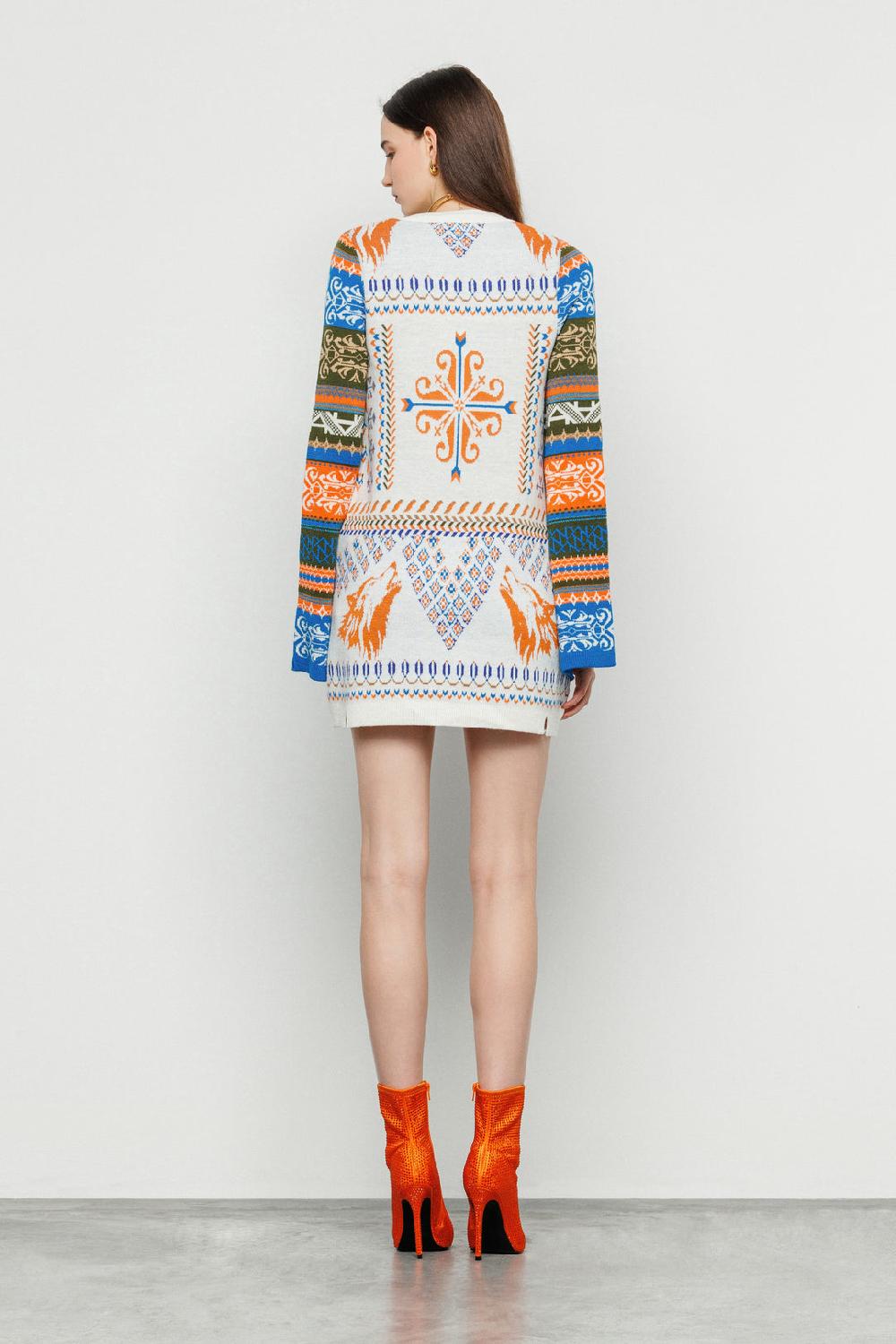 Akep ABITO CORTO AKEP IN TESSUTO JACQUARD CON SCOLLO A V Convenienza