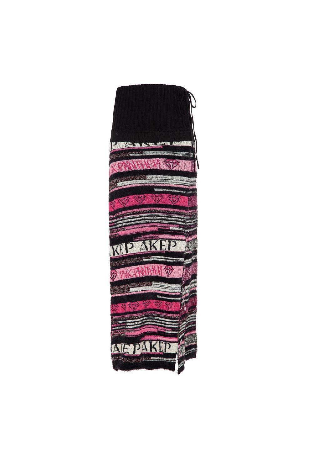 Akep GONNA LUNGA JACQUARD IN MISTO LANA - CAPSULE "AKEP X PINK PANTER" I Più Venduti