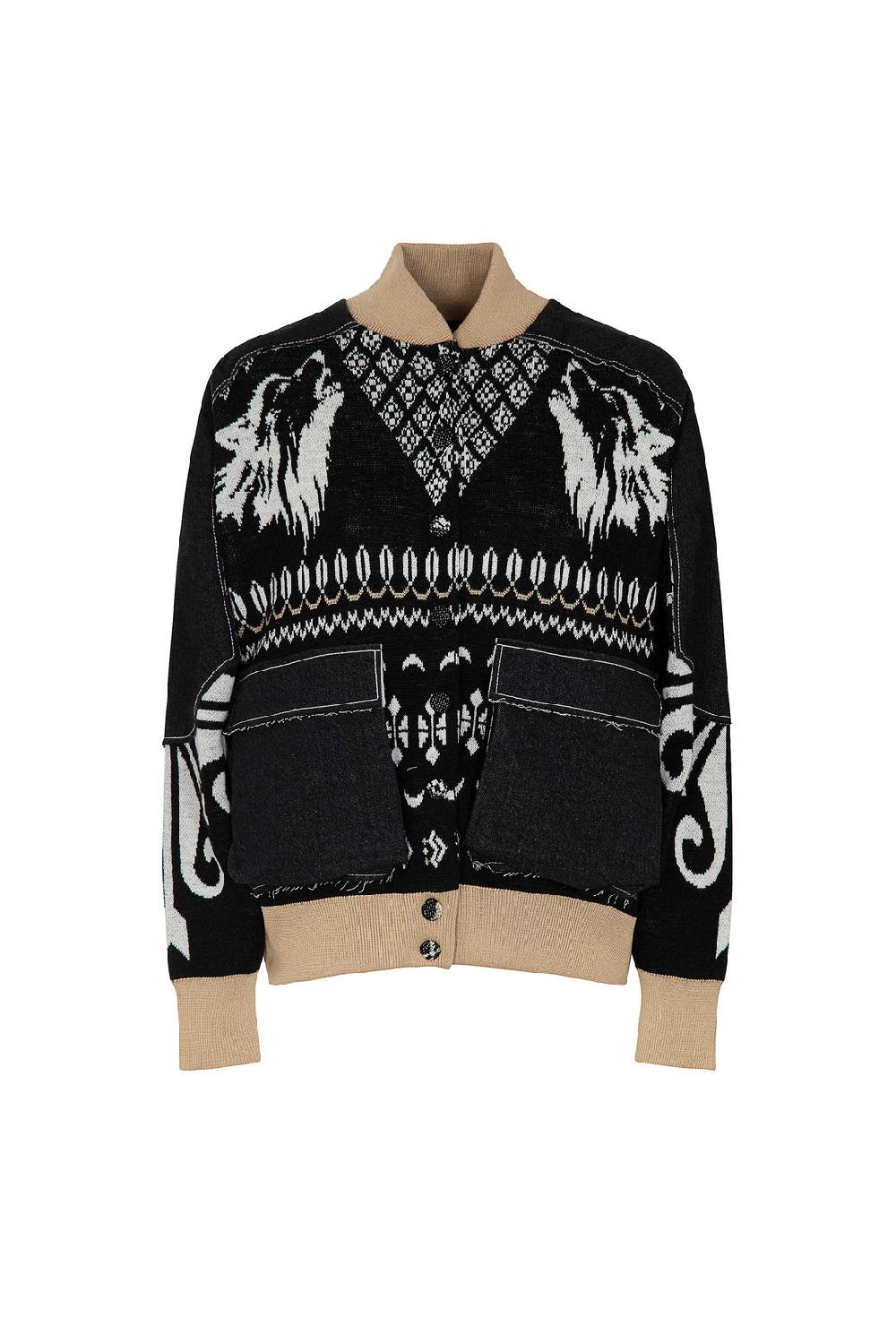 Akep BOMBER AKEP IN TESSUTO JACQUARD CON PATCH IN DENIM Prezzo di fabbrica
