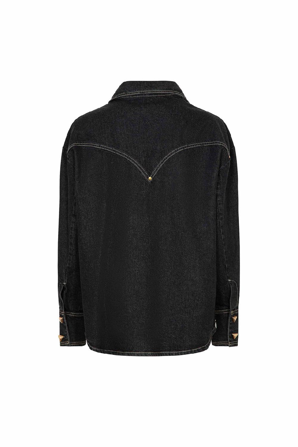 Akep CAMICIA IN DENIM AKEP CON INSERTI IN MAGLIERIA Flash Sale