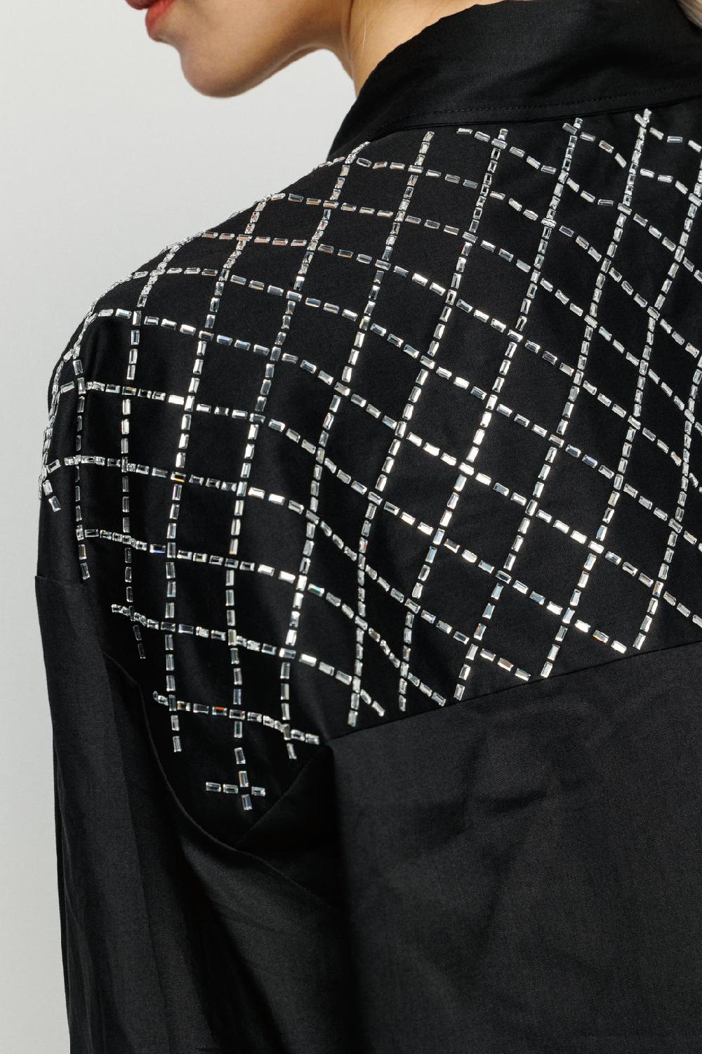 Akep CAMICIA OVERSIZE AKEP CON DETTAGLIO STRASS Qualità Garantita