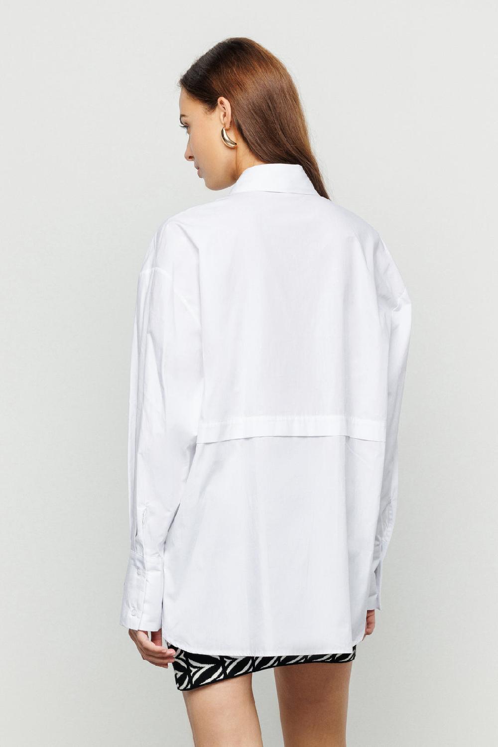 Akep CAMICIA OVERSIZE AKEP CON RICAMO IN COTONE Offerta esclusiva