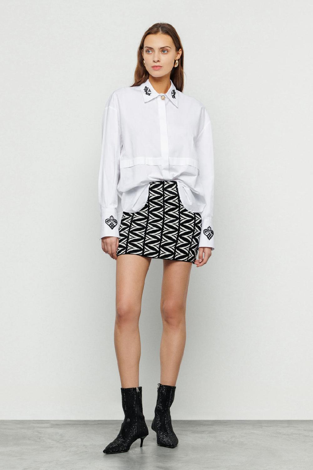 Akep CAMICIA OVERSIZE AKEP CON RICAMO IN COTONE Offerta esclusiva