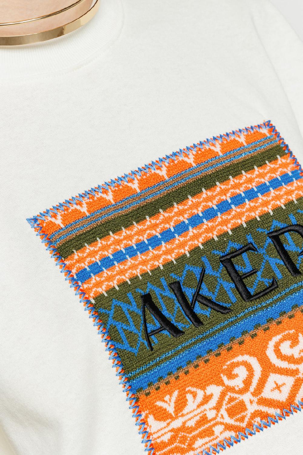 Akep T-SHIRT AKEP OVERSIZE CON APPLICAZIONE JACQUARD SUL DAVANTI Sottocosto
