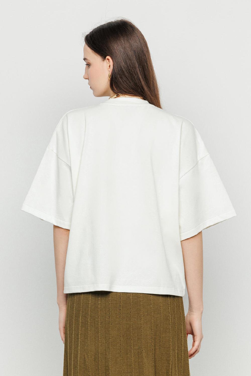 Akep T-SHIRT AKEP OVERSIZE CON APPLICAZIONE JACQUARD SUL DAVANTI Sottocosto