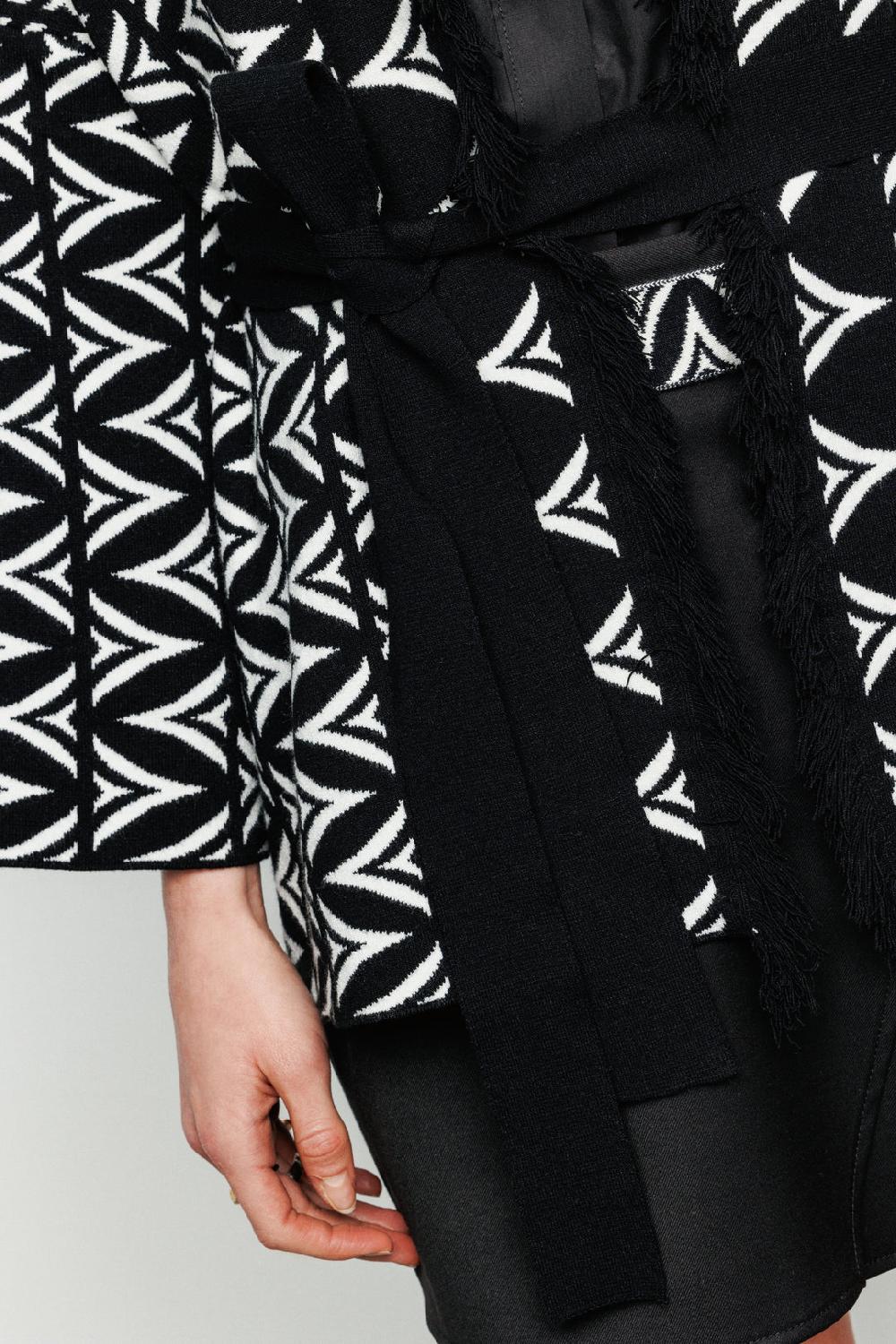 Akep CARDIGAN AKEP JACQUARD FANTASIA ALLOVER LOGOMANIA Offerta