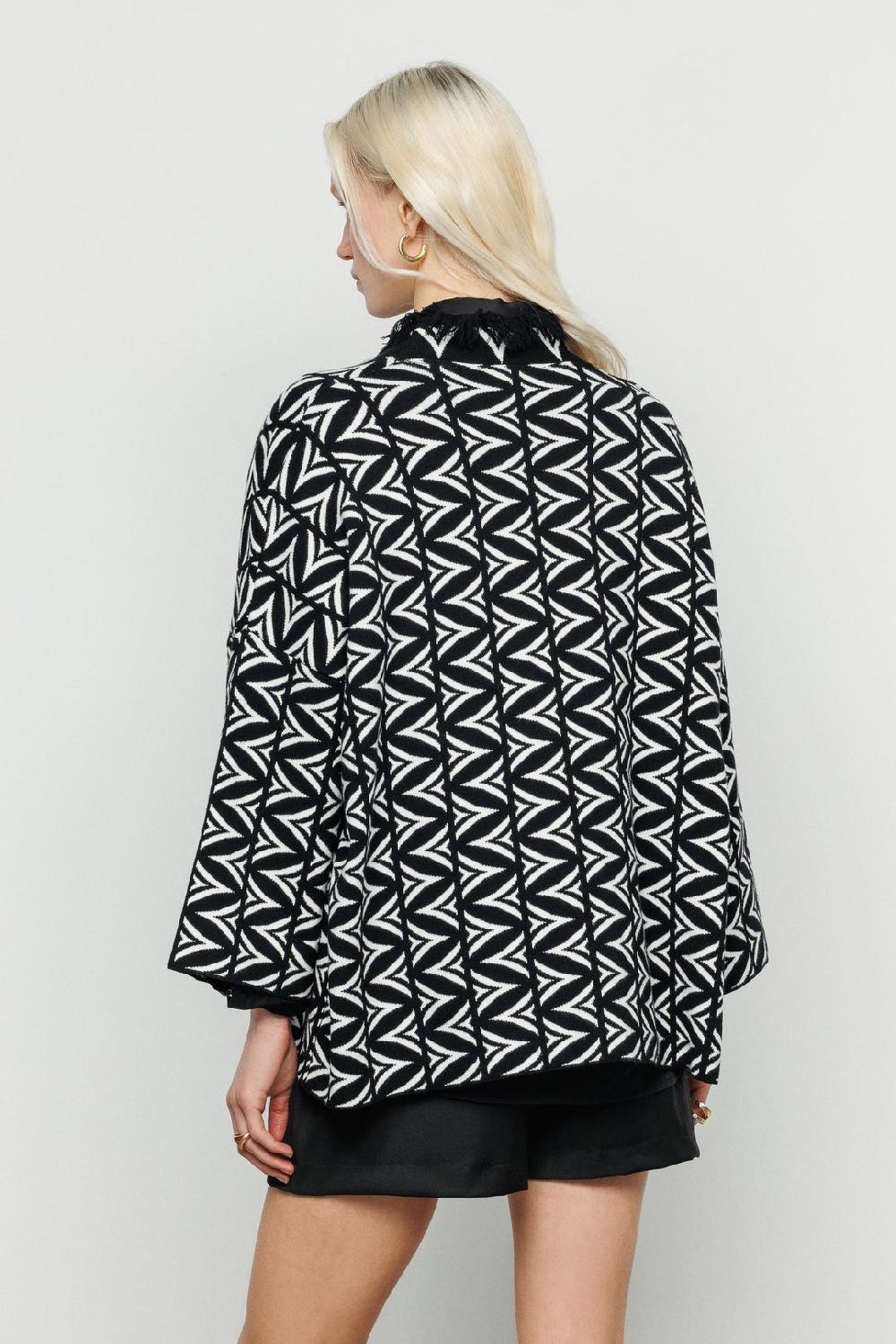 Akep CARDIGAN AKEP JACQUARD FANTASIA ALLOVER LOGOMANIA Offerta