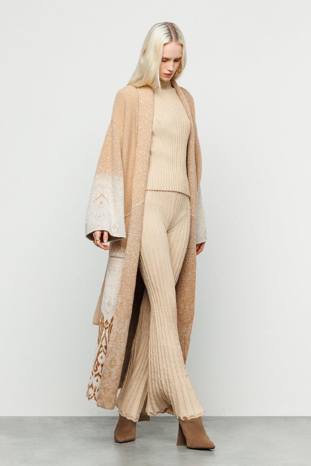 Akep CARDIGAN LUNGO AKEP IN MISTO LANA CON CINTURA Outlet