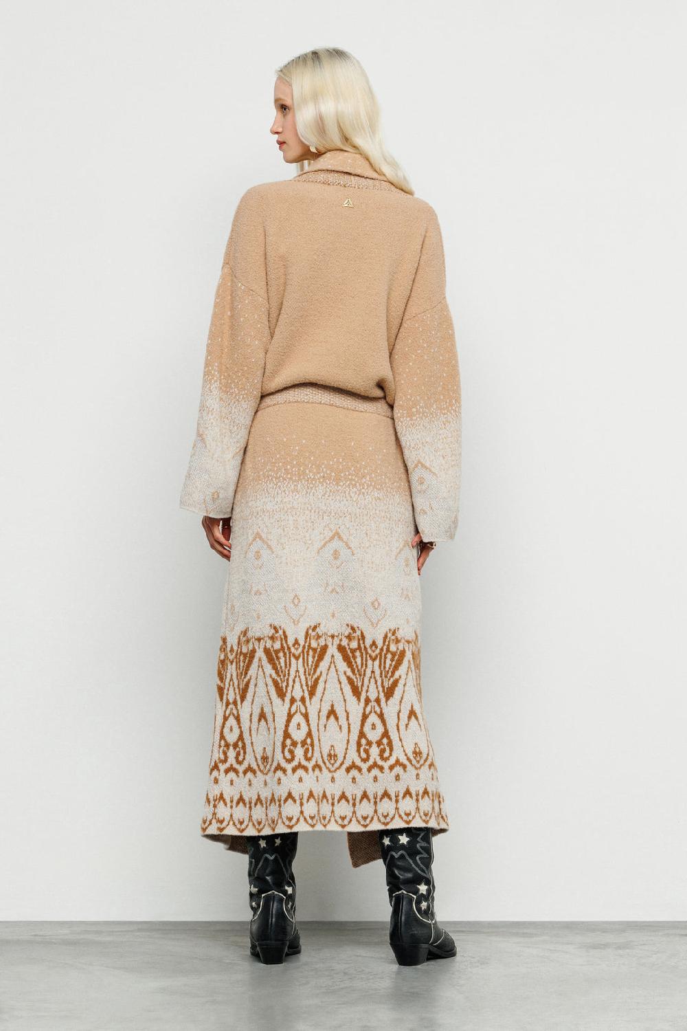 Akep CARDIGAN LUNGO AKEP IN MISTO LANA CON CINTURA Outlet