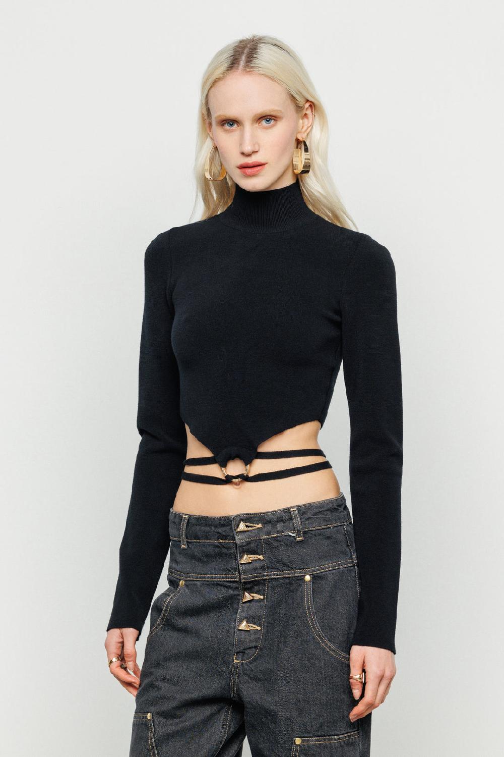 Akep CROP TOP AKEP A COLLO ALTO CUT CHEST Hotsell