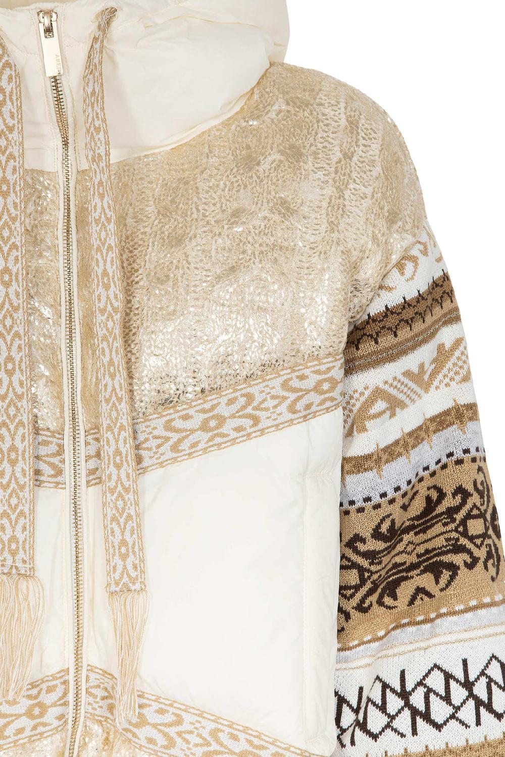 Akep PIUMINO AKEP CON INSERTI IN MAGLIA JACQUARD Prezzo Ridotto
