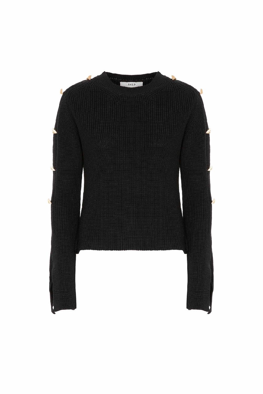 Akep PULLOVER AKEP GIROCOLLO CON BOTTONI LOGATI LUNGO LE MANICHE Online