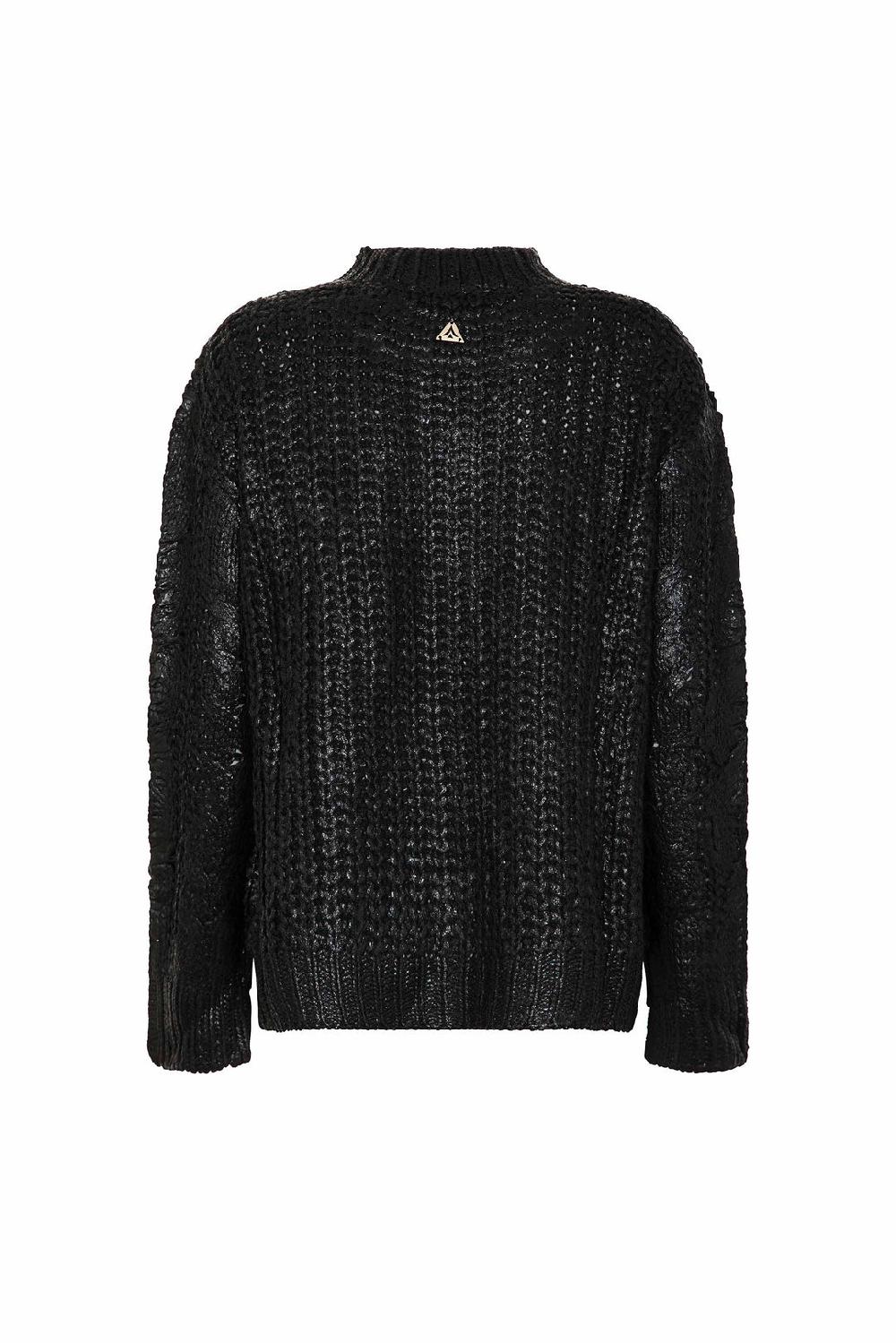 Akep PULLOVER AKEP SCOLLO A V CON PLACCATURA METAL In Vendita
