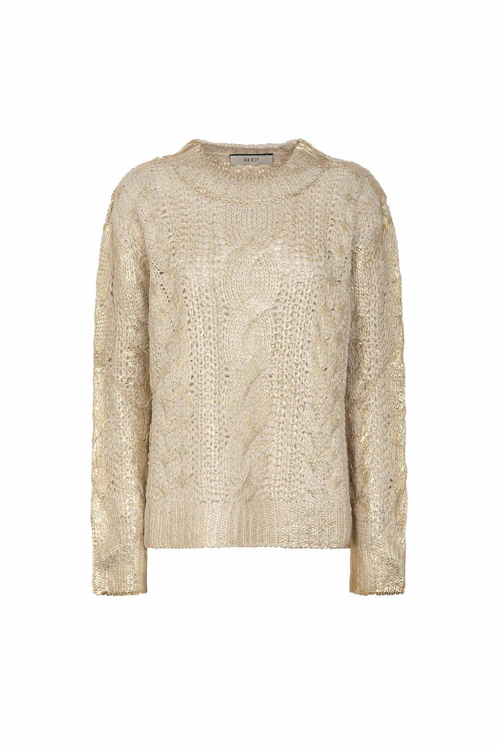 Akep PULLOVER AKEP SCOLLO A V CON PLACCATURA METAL In Vendita