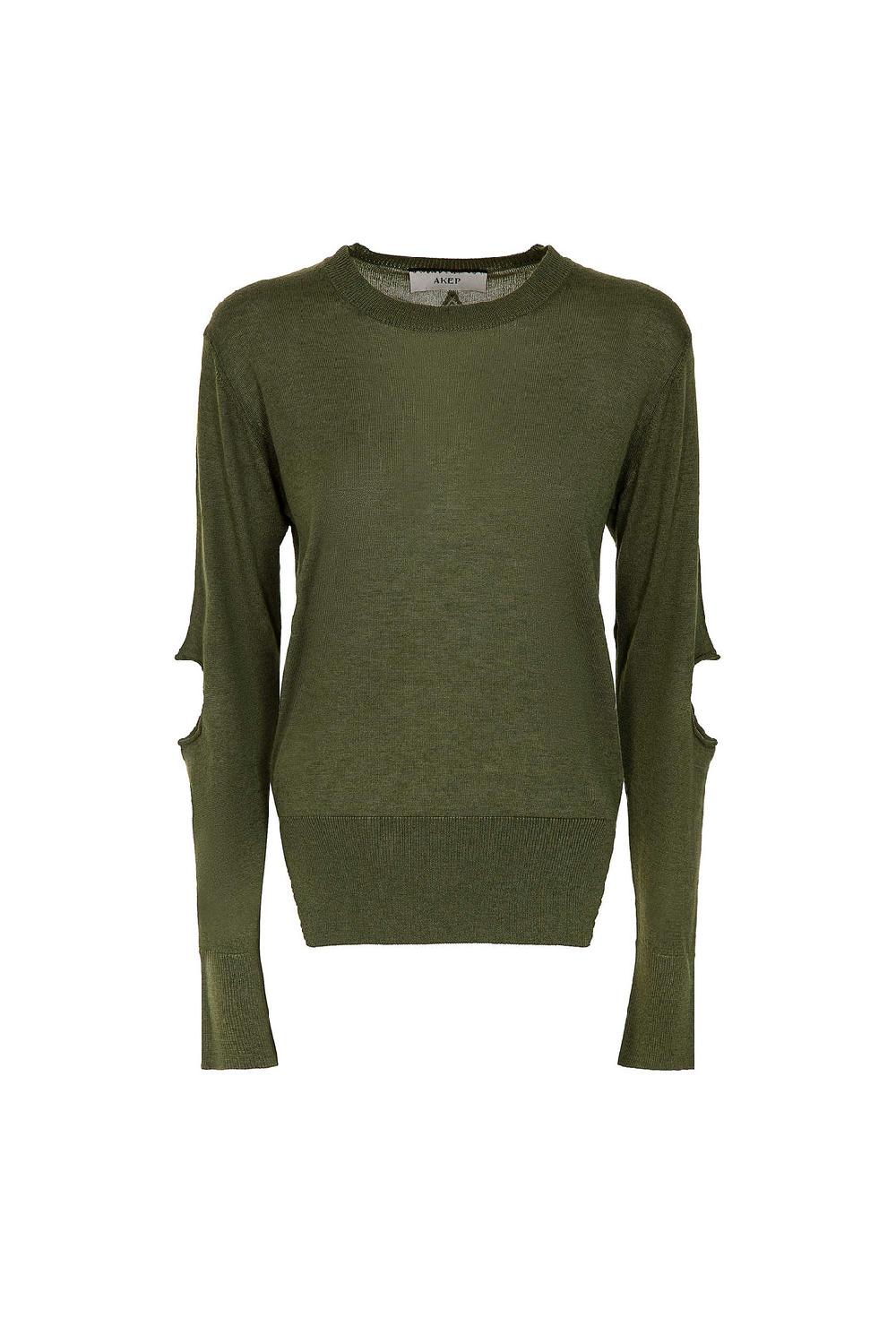 Akep MAGLIA AKEP GIROCOLLO CUT OUT SUI GOMITI In Saldo