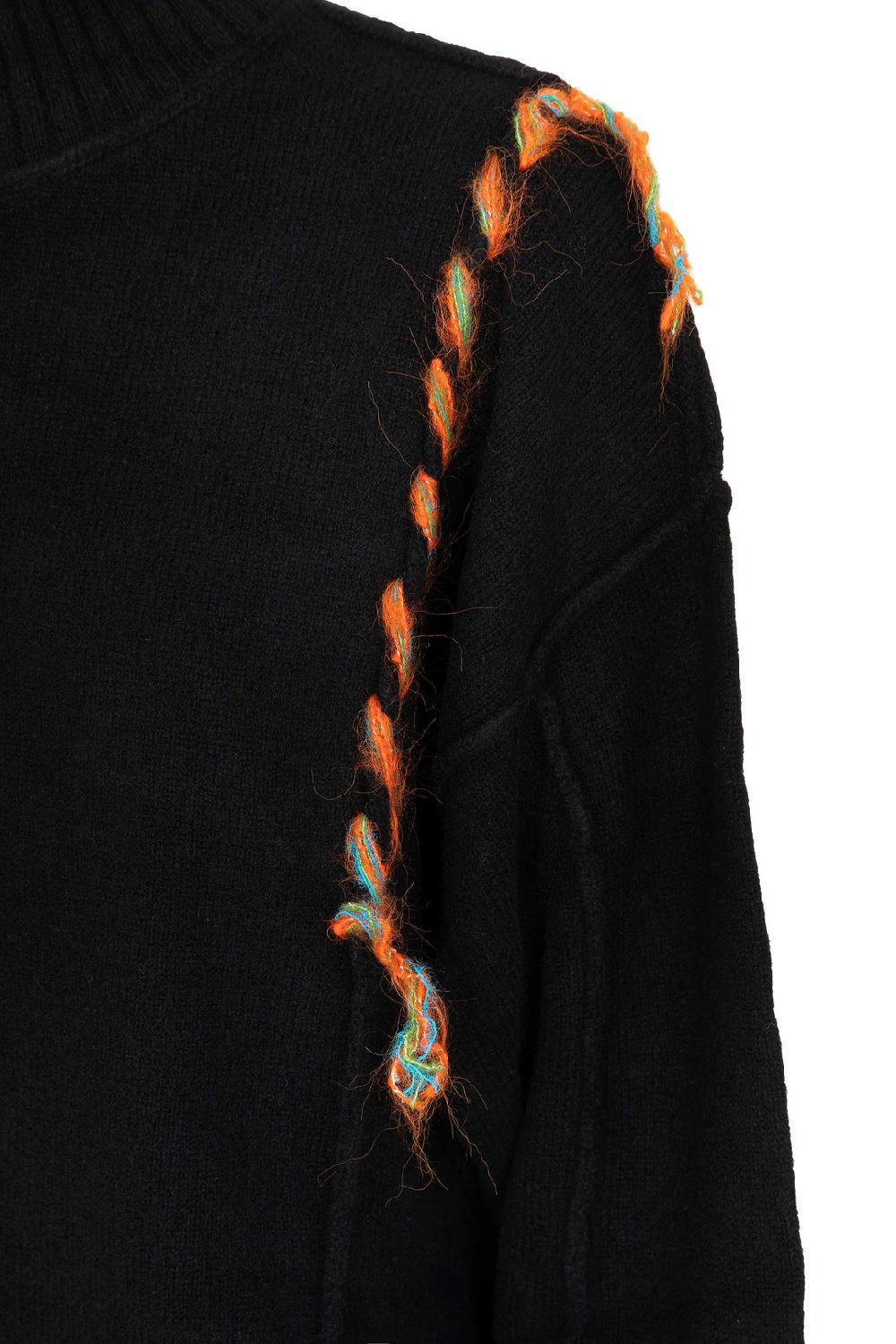 Akep MAGLIONE AKEP A COLLO ALTO DETTAGLI CUT OUT Nuovo