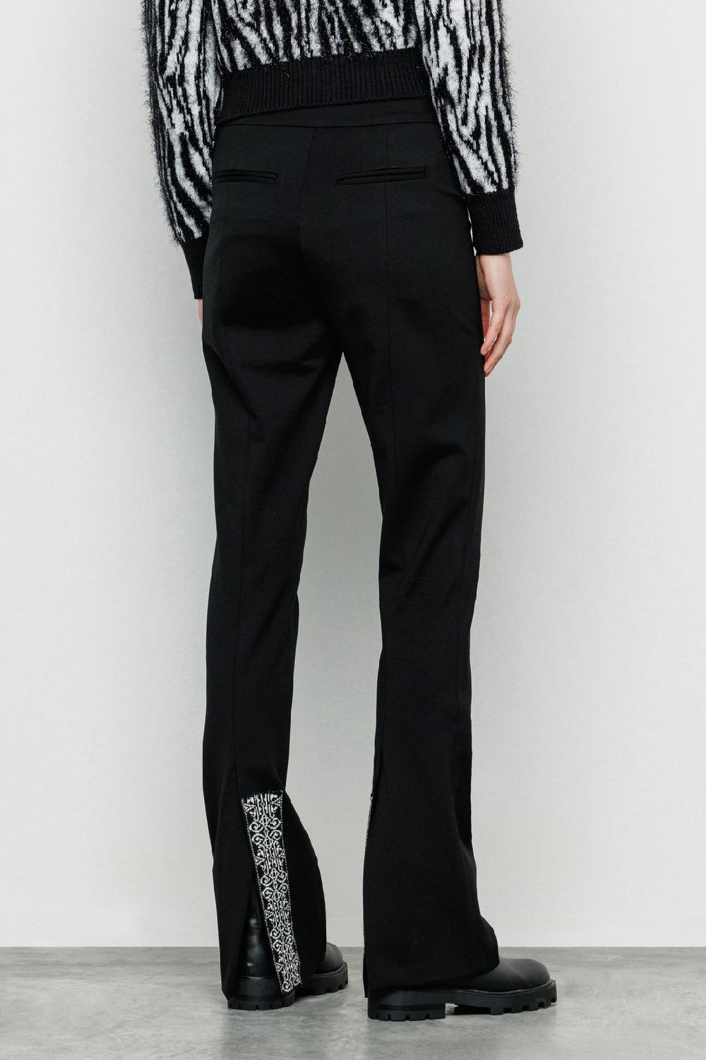 Akep PANTALONE AKEP CON SPACCHI SUL FONDO IN JACQUARD Presa