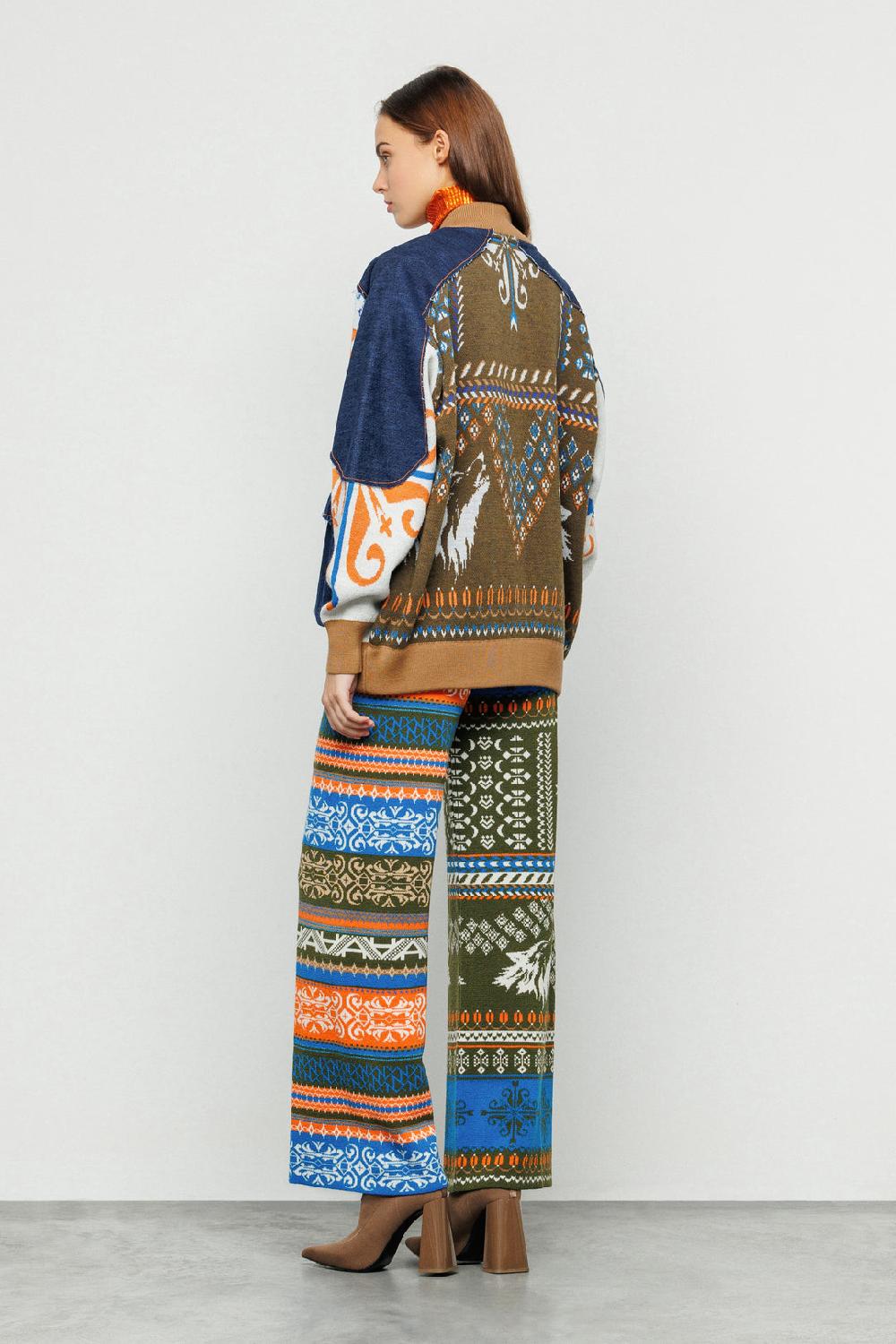 Akep PANTALONE AKEP IN MAGLIA JACQUARD Offerta