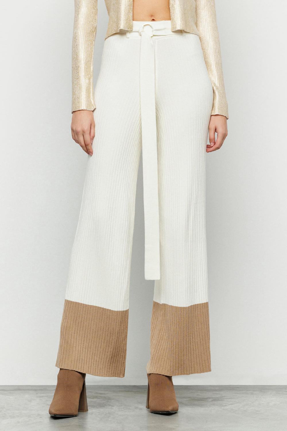 Akep PANTALONE BICOLOR AKEP CON CINTURA E RING LOGATO Online